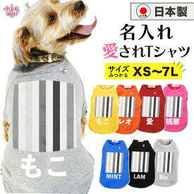 犬 服 名入れ国産Tシャツ ストライプホワイトグレー 春夏や秋冬に使えるおもしろデザイン かわいい印象でおしゃれに着せやすい服 男の子や女の子が選ばれる犬の服 小型犬や中型犬、大型犬のために作られたペット服 セールの注目服