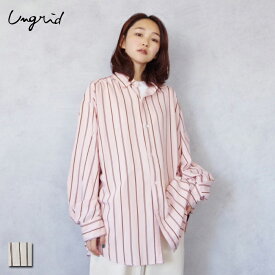 Ungrid (アングリッド) スリーブ デザイン ビッグシャツ (112410422101) レディース トレンド 可愛い 大人気 ゆったり こなれ感 大人気 春色 ピンク イエロー