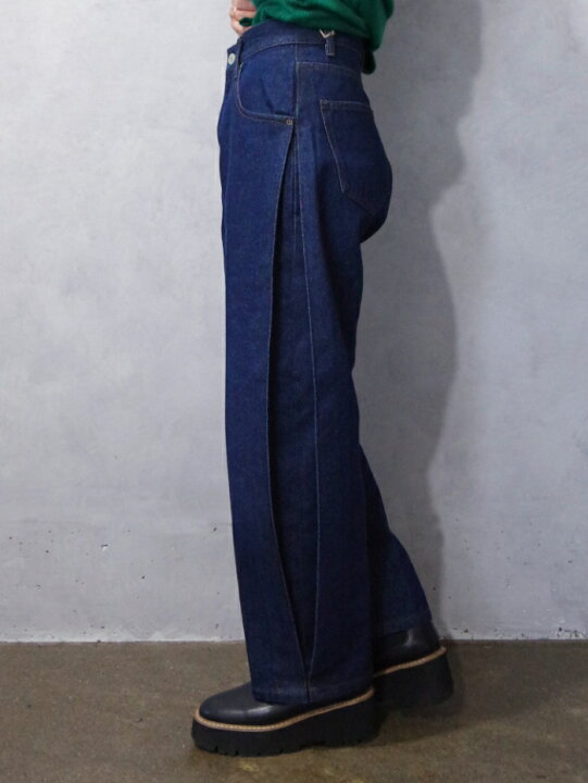 楽天市場】YENN (イエン) SIDE PLEATED DENIM PANTS (Y244-31112  