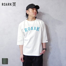 ROARK (ロアーク) “MEDIEVAL LOGO” 3/4 SLEEVE TEE (RFTJ1000) メンズ レディース ユニセックス トップス Tシャツ ロゴ プリント ストリート 7分袖