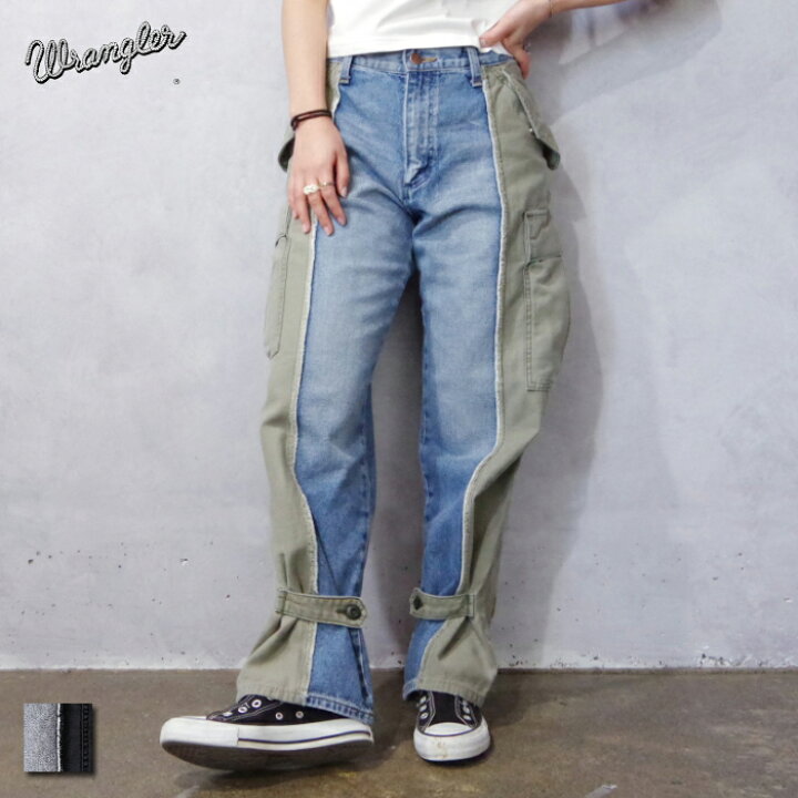 楽天市場】WRANGLER(ラングラー) リメイクカーゴxデニム (WU9000  