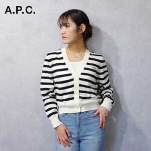 A.P.C (�A�[�y�[�Z�[) CARDIGAN GAELLE -COTON EGYPTIEN (23255182001/23325-1-82001) ���f�B�[�X �g�b�v�X �J�[�f�B�K�� �G�W�v�g�� ��� �{�[�_�[ �Z�� �ʔN ���� �H�D�� ��100 �R�b�g���j�b�g ���S �h�J