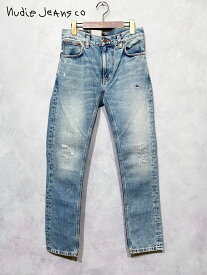 NUDIE JEANS(ヌーディージーンズ) デニム パンツ シンフィン THIN FINN "FAVORITE WORN" （NJ19WDL1M017）メンズ　ジーンズ ストレッチ スリム フィット ストレート レングス30