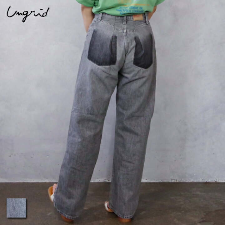 楽天市場】Ungrid（アングリッド) リメイクデザイン ルーズデニム 
