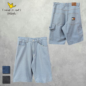 (What it isNt) ART BY MARKGONZALES (���b�g �C�b�g �C�Y���g) 11.5oz COTTON DENIM PAINTER SHORTS (2H313830) �����Y �{�g���X �n�[�t�p���c �v�����g �J�W���A�� �X�g���[�g �y�C���^�[�p���c�|�P�b�g �f�j�� ���S