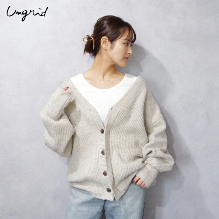 楽天市場】Ungrid（アングリッド) ミドル丈 ニットカーデ(112452841501 
