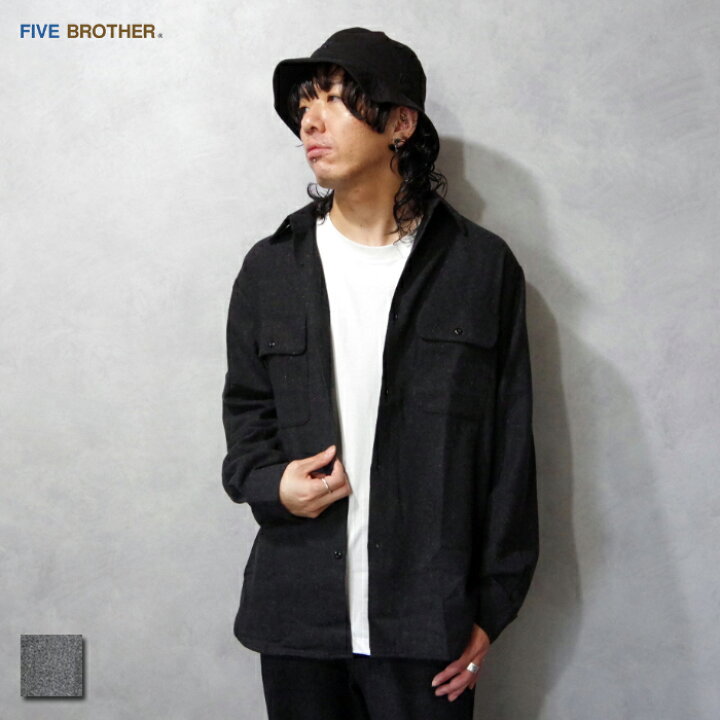 楽天市場】FIVE BROTHER (ファイブブラザー) WOOL WORK SHIRT (152193W  