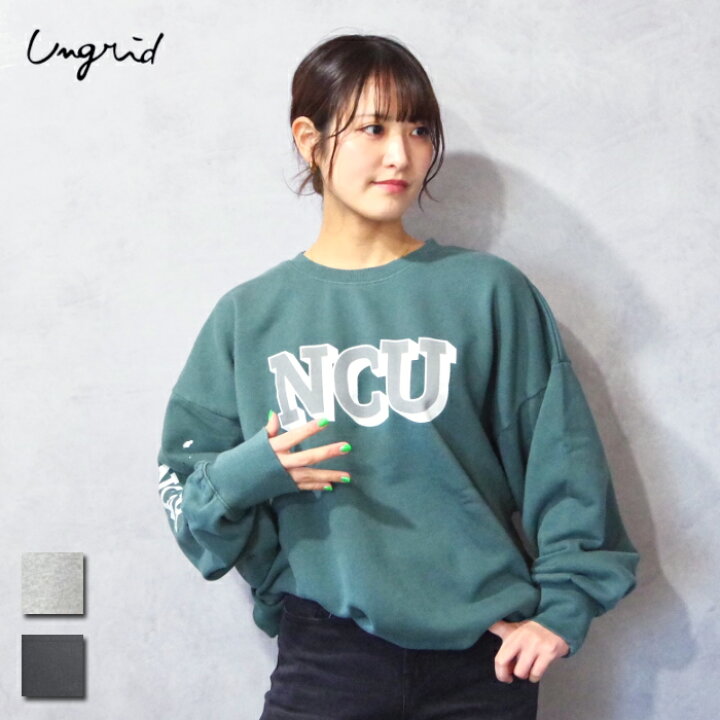 楽天市場】Ungrid (アングリッド) ルーズシルエット ロゴ スウェット 