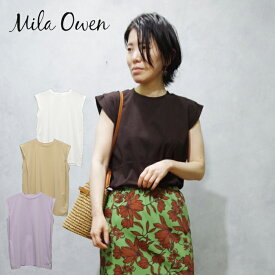 ミラオーウェン Mila Owen 肩タックノースリTシャツ (09WCT222068) レディース