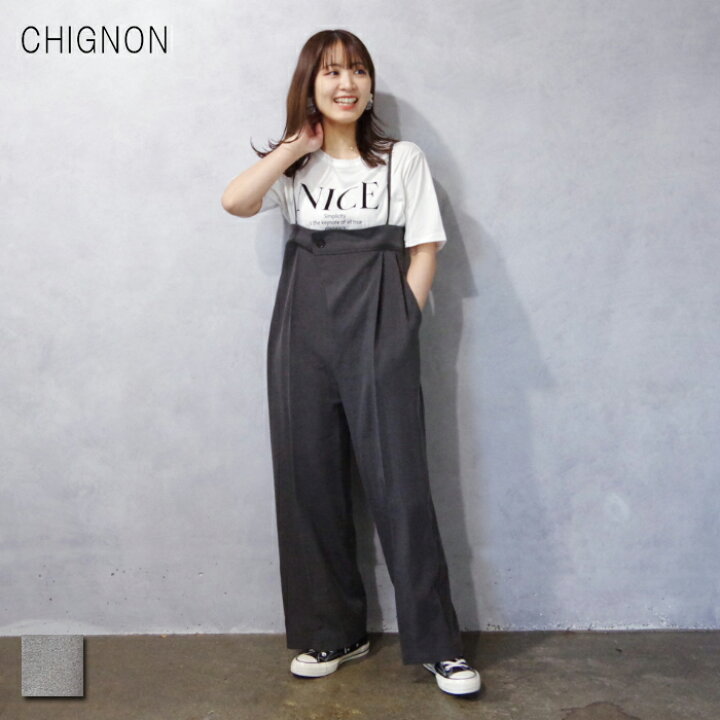楽天市場】CHIGNON (シニヨン) サスペンダー パンツ (3744-041MK 