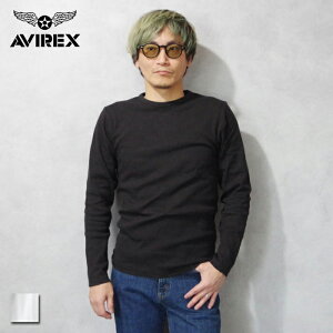 AVIREX (�A���B���b�N�X) AV DLY TRECO CREW L/S (6153481) �����Y �g�b�v�X T�V���c �N���[ �e���R ���� �����O�X���[�u �V���v�� �x�[�V�b�N