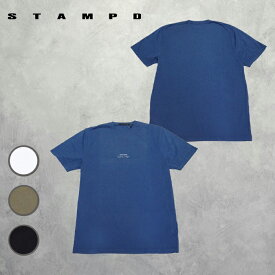 STAMPD (スタンプド) Strike Logo Perfect S/S Tee (M3126TE) メンズ Tシャツ 半袖 クルーネック ロゴ インナー ブラック コットン100% 着心地抜群 カジュアル デザインプリント バックプリント ブラック ブルー オリーブ ホワイト