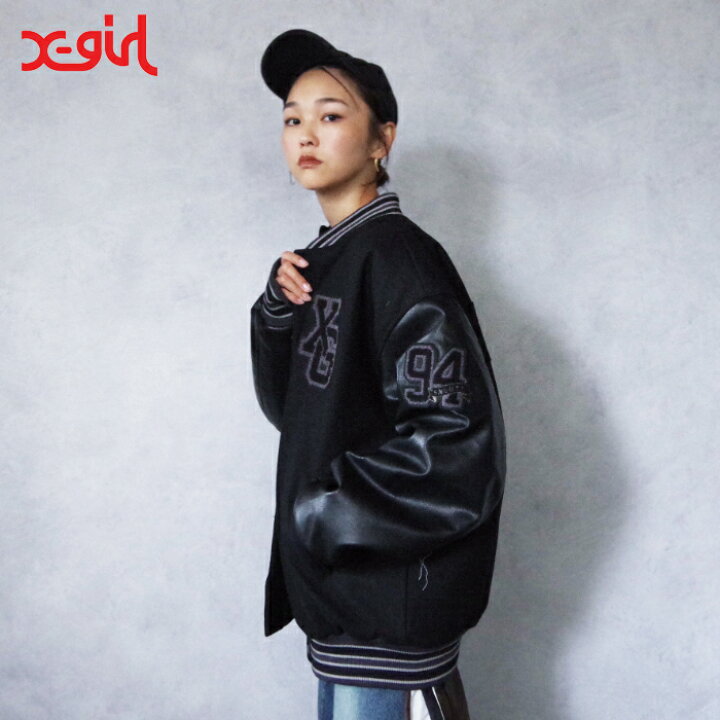 楽天市場】X-girl（エックスガール) COLLEGE LOGO STADIUM JUMPER 