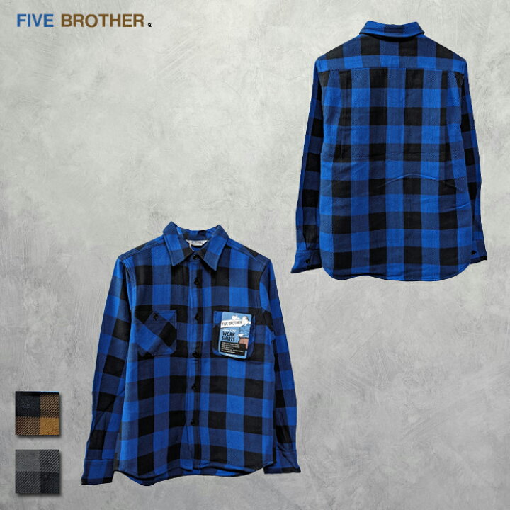 楽天市場】FIVE BROTHER (ファイブブラザー) heavy flannel work  