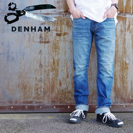 DENHAM(デンハム) RIDGE ACS (1230211046) リッジ ストレート フィット デニム　メンズ オールシーズン レザーパッチ 伸縮性 ややゆったり セルビッチデニム 耳 セルビッチ