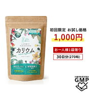 【初回限定1000円ポッキリ・お一人様1個限り・送料無料】カリウム サプリメント お試し 1000円ポッキリ …