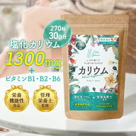 カリウム サプリメント 塩化カリウム 業界高水準 1300mg 栄養機能食品 (ビタミンB1B2B6) 国内製造 270粒 …