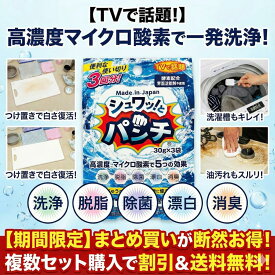 【まとめ買いがお得！】シュワッ！とパンチ シュワっとパンチ 600g 酸素系漂白剤 発泡洗浄剤 高濃度酸素 酵素 洗浄 脱脂 除菌 漂白 消臭 カビ 黒ずみ 油汚れ ヌメリ 風呂 洗面台 排水口 洗濯槽 トイレ 日本製 粉末タイプ 家中丸ごと掃除用洗剤多目的