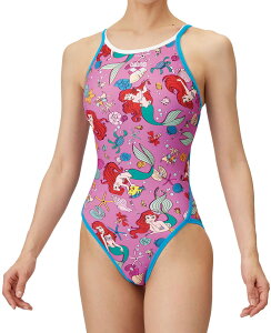【メール便OK】2025SS ARENA(アリーナ) AS5SWM56G ジュニア ガールズ ディズニー 競泳トレーニング水着 ワンピース オープンバック 練習用