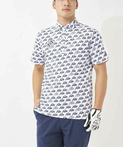【メール便OK】FILA(フィラ) 742602 メンズ FILAロゴプリント半袖ポロシャツ ゴルフウェア トップス