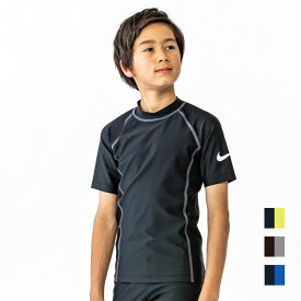 【メール便OK】NIKE(ナイキ) 1991070 NIKE SWIM BOYS ショートスリーブ UV ラッシュガード ジュニア 子供用