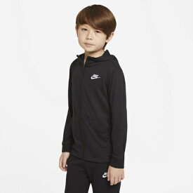 ナイキ(nike)YTH　NSW　L／S　ジャージ フルジップフーディ ブラックDA0801 010ジュニア ジャージ　トレーニングウエア　スウェットジャケット　スポーツウエア　パーカー