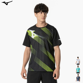 MIZUNO ミズノ Tシャツ 半袖シャツ 半袖Tシャツ スポーツウェア トレーニングウェア プラクティスシャツ ラケットスポーツ メンズ 男性用 レディース 女性用 62JAB011【1枚までメール便OK】