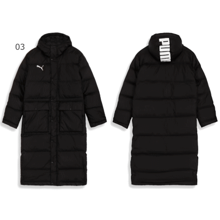 「PUMA　プーマ　ロング　ダウン　コート　ベンチコート」 PUMA プーマ ロング ダウンジャケット ベンチコート ダウン90% XL