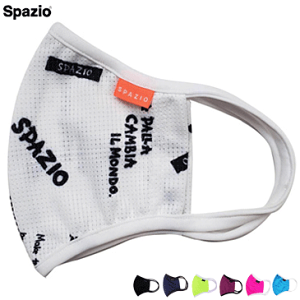 【10%OFFクーポン配布中】SPAZIO スパッツィオマスク 接触冷感 スポーツ フェイスガード 総柄 無地 AC0118 AC0119【1枚までメール便OK】
