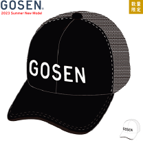 【希少・新品】ゴーセン　限定キャップ　黒 GOSEN ゴーセン テニスウェア ユニセックス 2025春企画 ALLJAPAN