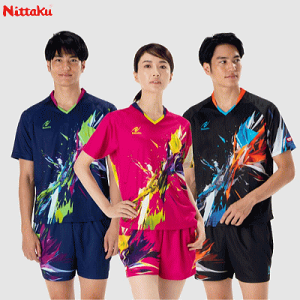 【10%OFFクーポン配布中】Nittaku ニッタク 卓球 ユニフォーム シャツ ウェア ブライトバーストシャツ メンズ 男性用 レディース 女性用 ジュニア 子供用 NW-2218【1枚までメール便OK】