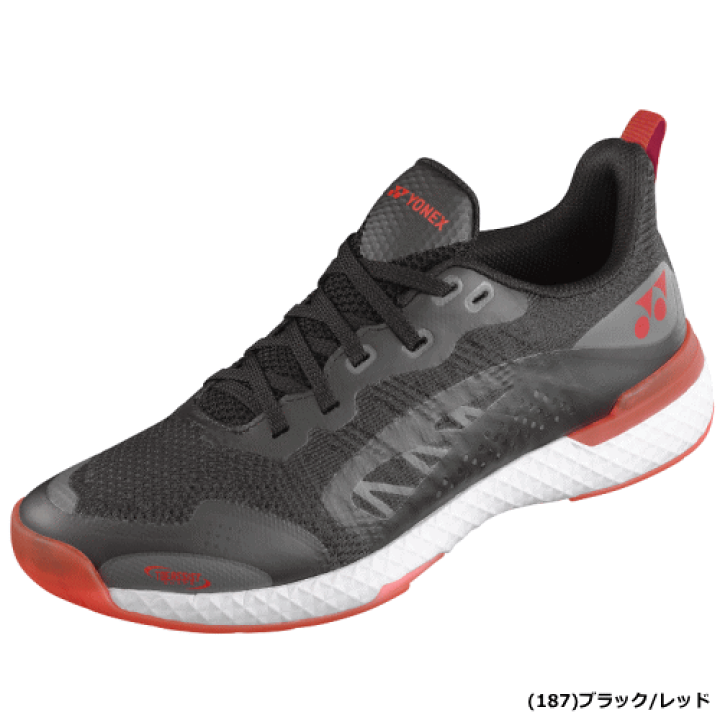 YONEX ACCEED テニスシューズ ブラック/レッド YONEX ヨネックス テニスシューズ パワークッションエアラス