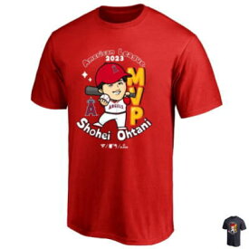 即日発送 大谷翔平 2023 MVP記念 Tシャツ 半袖シャツ エンゼルス 野球 レッド ネイビー【1枚までメール便OK】