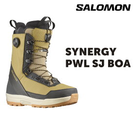 SALOMON SYNERGY PWL SJ BOA サロモン シナジーボア BOA ボア 23-24 ソフトフレックス フリースタイル グラトリ 軽量 ベージュ 茶色 スノボ snowboard boots