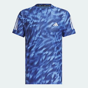 アディダス adidas オウン ザ ラン 総柄プリント 半袖 Tシャツランニング メンズ JZ5477