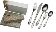 ALFACT ジェンヌ ディナーセット25pc【エコギフト】 カトラリーセット (名入れ無料)【日本製/燕市/荒澤製…
