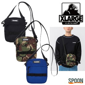 XLARGE エクストララージ ショルダーバッグ MILITARY SHOULDER BAG 101211053002 バッグ メンズ 正規販売店 斜め掛け ポーチ ショルダーポーチ ボディバッグ デイジーチェーン 旅行 アウトドア ストリート カジュアル デイジーチェーン ブラック カモ ブルー ONESIZE