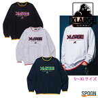 XLARGE エクストララージ スウェット ATHLETIC LOGO CREWNECK SWEAT ブラック アッシュ ネイビー S M L XL 101224012015 トップス スウェット メンズ クルーネック シンプル ストリート カジュアル 裏毛 トレーナー ロゴ 刺繍 中学生 高校生 大学生 学生 トレンド