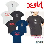 X-girl エックスガール tシャツ VINYL LIP FACE S/S TEE 105232011010 レディース トップス カットソー 半袖 おしゃれ ロゴt プリント カジュアル ストリート メンズライク 中学生 高校生 大学生 学生 トレンド ホワイト チャコール ネイビー S M L