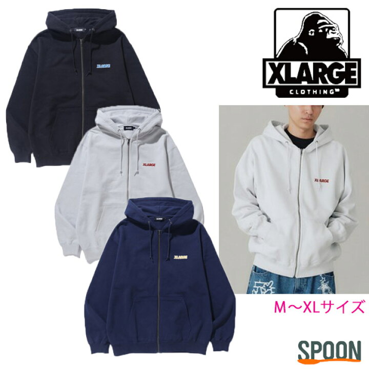 楽天市場】XLARGE エクストララージ ジップパーカー STANDARD LOGO ZIP 