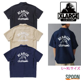 XLARGE エクストララージ トップス DRAWING OG S/S WORK SHIRT 101242014002 シャツ ワークシャツ メンズ OGロゴ コットンツイル ベーシック ストリート カジュアル 刺繍 中学生 高校生 大学生 トレンド