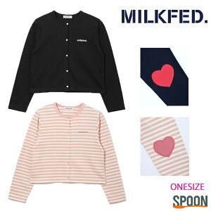 MILKFED �~���N�t�F�h �J�[�f�B�K�� �g�b�v�X �J�b�g�\�[ �K�[���[ �n�[�g �G���{�[�p�b�` �x�[�V�b�N �J�W���A�� ���f�B�[�X�t�@�b�V���� ���f�B�[�X �g�����h HEART ELBOW CARDIGAN 103241013010