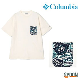 Columbia コロンビア tシャツ ヤハラフォレストポケットショートスリーブクルー pm1989 メンズ トップス カットソー 半袖 ロゴt ティーシャツ カジュアル グラフィック アウトドア ベーシック シンプル オムニウィック オムニシェイド 速乾 UV