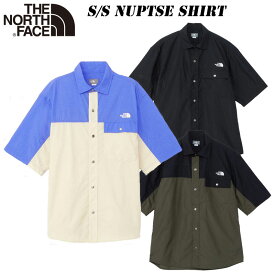ザ・ノースフェイス ショートスリーブ ヌプシ シャツ メンズ NR22331 THE NORTH FACE S/S Nuptse Shirt 2024 NEW COLOR 半袖シャツ アウトドア はっ水