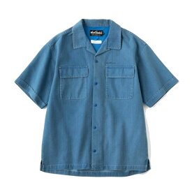 ワイルドシングス デニムオープンカラーシャツ WT24014KB WILDTHINGS DENIM OPEN COLLAR SHIRT【2024春夏】【送料無料】デニムシャツ 半袖シャツ