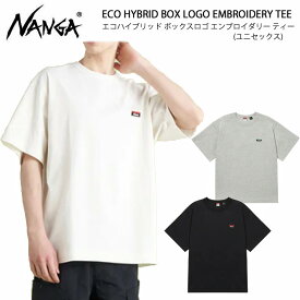 ナンガ エコハイブリッド ボックスロゴ エンブロイダリー ティーNW2411-1G804-A NANGA ECO HYBRID BOX LOGO EMBROIDERY TEE (ユニセックス) 【2024春夏】【送料無料】