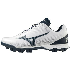 【2,000円OFFクーポン発行中】 ミズノ MIZUNO 野球 ポイントスパイク ウエーブ ライトレボ 11GP222114 ホワイト×ネイビー 【2022FW】