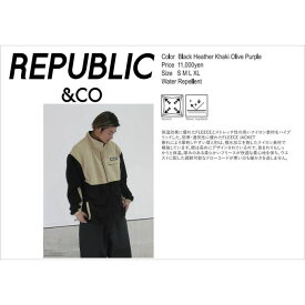 【クーポン発行中】 リパブリック REPUBLIC&CO メンズ レディース スノーボード ウェア ジャケット RPM CREW FREECE JACKET 【23-24モデル】