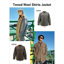【クーポン発行中】 ベスプ VESP メンズ レディース スノーボード ウェア ジャケット Tweed Wool Shirts Jacket VPMJ1039 【23-24モデル】