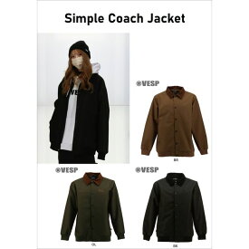 ベスプ VESP メンズ レディース スノーボード ウェア ジャケット Simple Coach Jacket VPMJ1044 【23-24モデル】